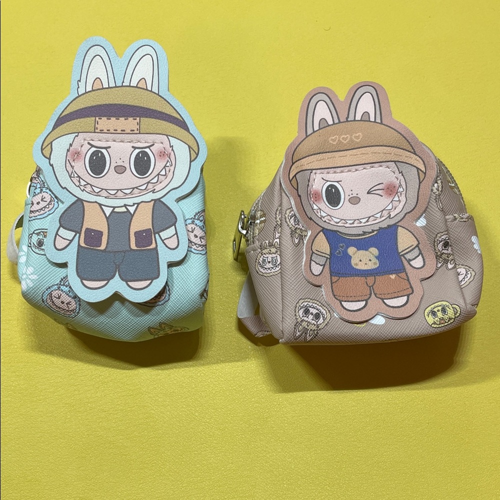 Cute LABUBU design key chain accessories-Blue and Brown